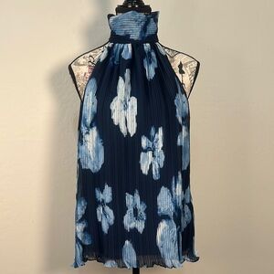 Ramy Brook Blue Floral Halter Top